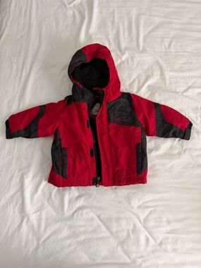 Weatherproof Kids Red and Black Hooded Puffer Jacket